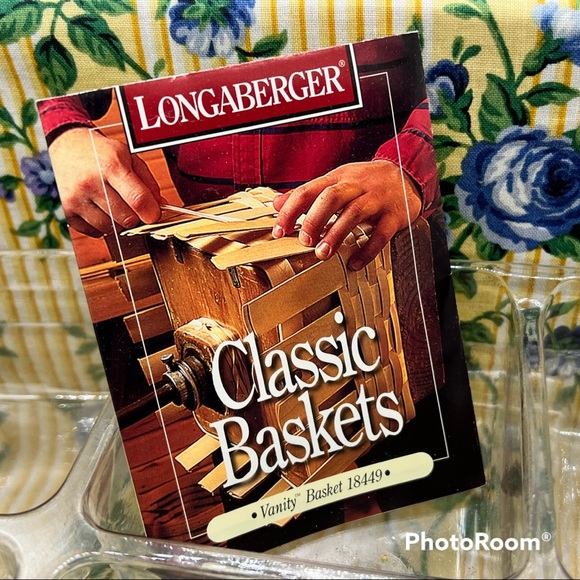 LONGABERGER Vanity Basket Rose Trellis Liner Plastic Protector - Picture 4 of 9